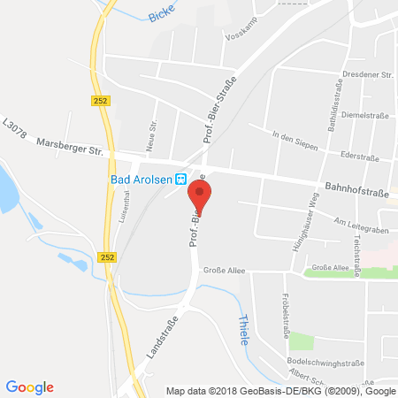 Position der Autogas-Tankstelle: Heinemann in 34454, Bad Arolsen