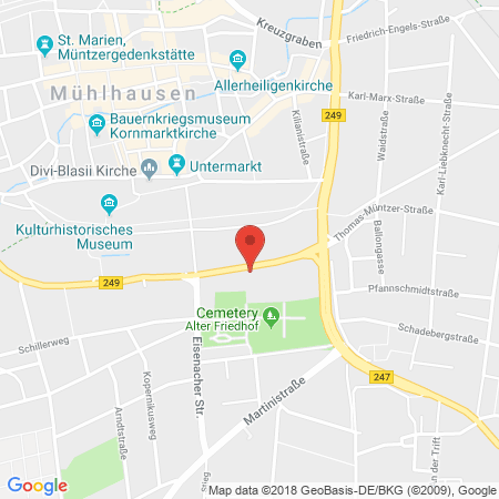 Standort der Tankstelle: BFT Tankstelle in 99974, Mühlhausen