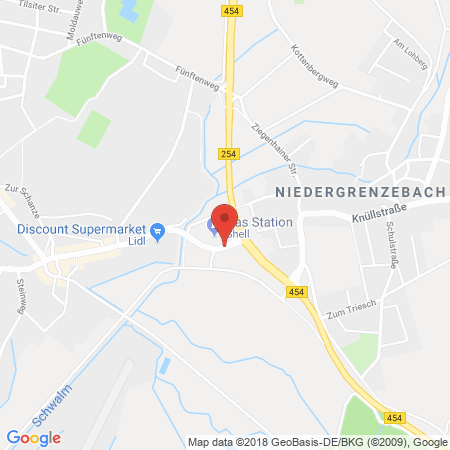 Standort der Autogas Tankstelle: HONSEL-Tankstelle in 34613, Schwalmstadt-Ziegenhain
