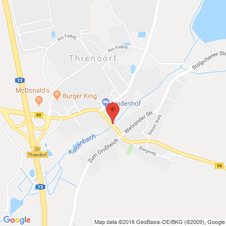 Position der Autogas-Tankstelle: Total Thiendorf in 01561, Thiendorf