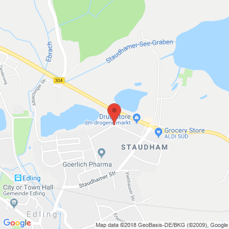 Position der Autogas-Tankstelle: Z-tankstelle Staudham in 83512, Wasserburg