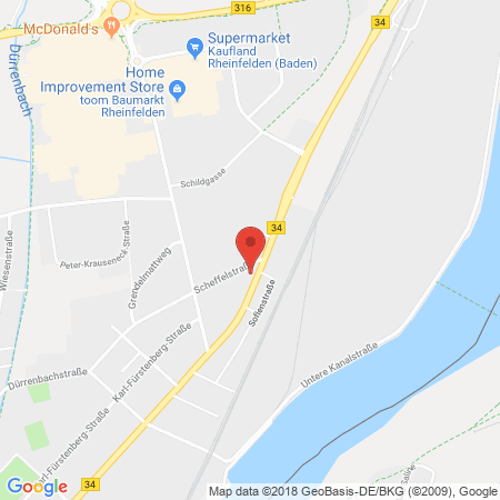 Standort der Tankstelle: K. + B. Gehring Tank-und Waschcenter OHG in 79618, Rheinfelden