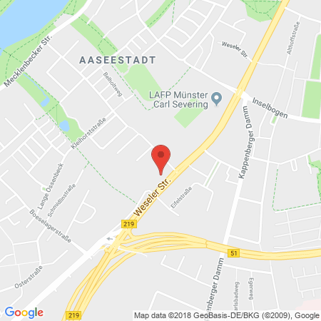 Position der Autogas-Tankstelle: Shell Tankstelle in 48163, Münster