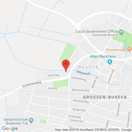 Position der Autogas-Tankstelle: Mengin Tank-stop Buseck in 35418, Buseck / Großen-buseck
