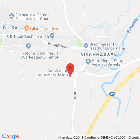 Standort der Tankstelle: Raiffeisen Tankstelle in 34599, Neuental