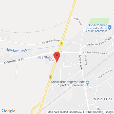 Position der Autogas-Tankstelle: Shell Tankstelle in 21244, Buchholz