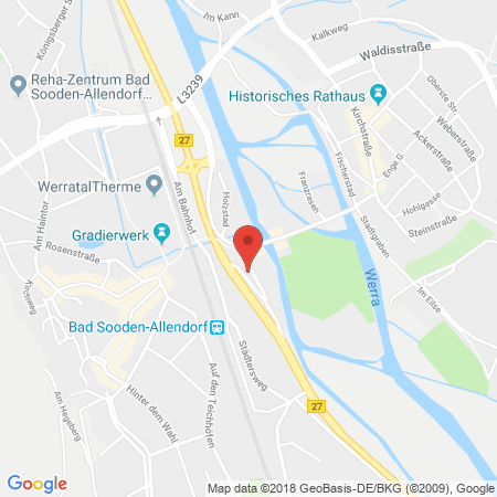 Position der Autogas-Tankstelle: Esso Tankstelle in 37242, Bad Sooden-allendorf