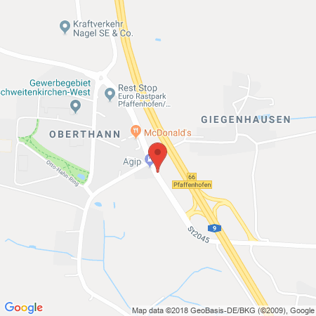 Position der Autogas-Tankstelle: Agip Tankstelle in 85301, Schweitenkirchen