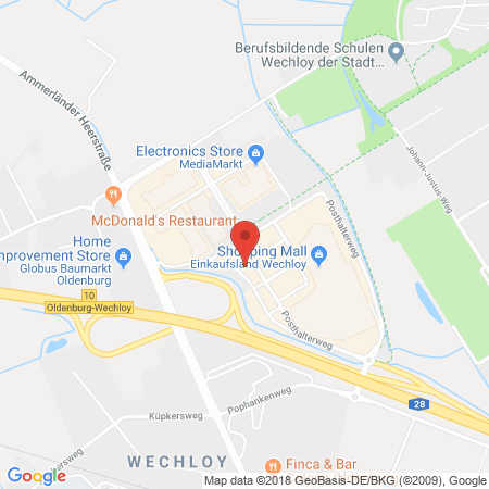 Position der Autogas-Tankstelle: Oldenburg in 26129, Oldenburg