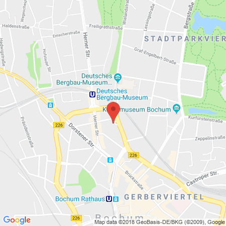 Position der Autogas-Tankstelle: Bochum, Nordring 40 in 44787, Bochum