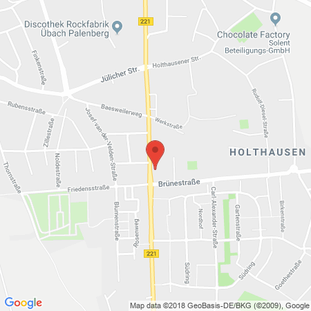 Position der Autogas-Tankstelle: Shell Tankstelle in 52531, Uebach-palenberg