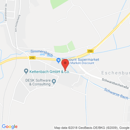 Position der Autogas-Tankstelle: Autohaus Grau in 35713, Eschenburg-Eibelshausen