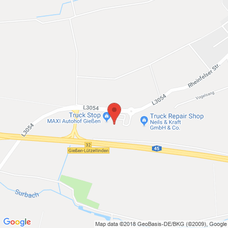Position der Autogas-Tankstelle: Shell Tankstelle in 35398, Giessen