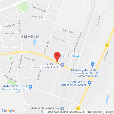 Standort der Tankstelle: Raiffeisen Tankstelle in 49733, Haren
