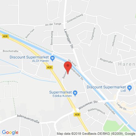 Position der Autogas-Tankstelle: Autohaus Deymann Gmbh in 49733, Haren /ems