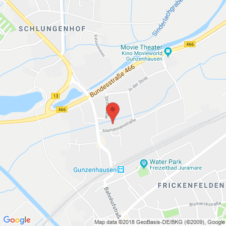 Position der Autogas-Tankstelle: Baywa Tankstelle Gunzenhausen in 91710, Gunzenhausen