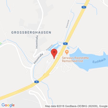 Position der Autogas-Tankstelle: Shell Tankstelle in 42859, Remscheid