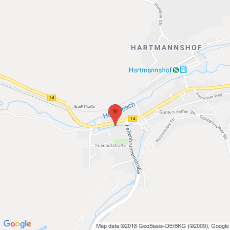 Position der Autogas-Tankstelle: Gt-franken Automobile in 91224, Hartmannshof