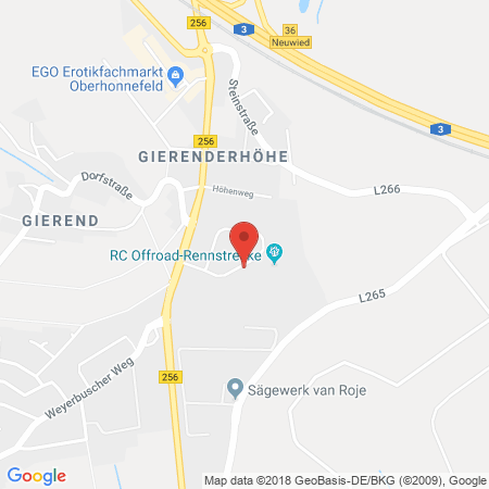 Position der Autogas-Tankstelle: GEDE Automobile in 56587, Oberhonnefeld