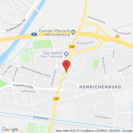 Position der Autogas-Tankstelle: Star Tankstelle in 44581, Castrop-rauxel