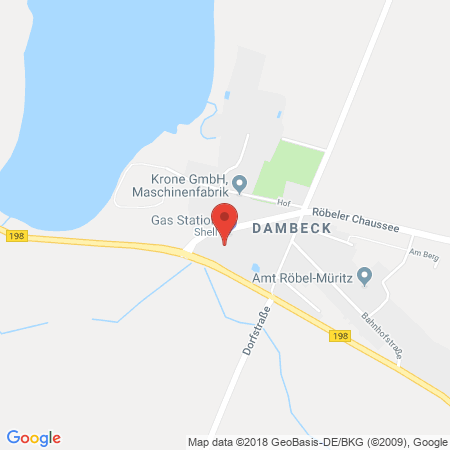 Position der Autogas-Tankstelle: Shell Tankstelle in 17209, Dambeck