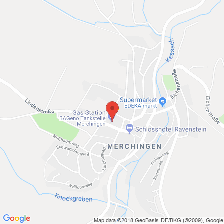 Position der Autogas-Tankstelle: Bageno Merchingen in 74747, Ravenstein - Merchingen