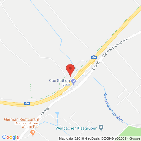 Position der Autogas-Tankstelle: Esso Tankstelle in 65439, Floersheim