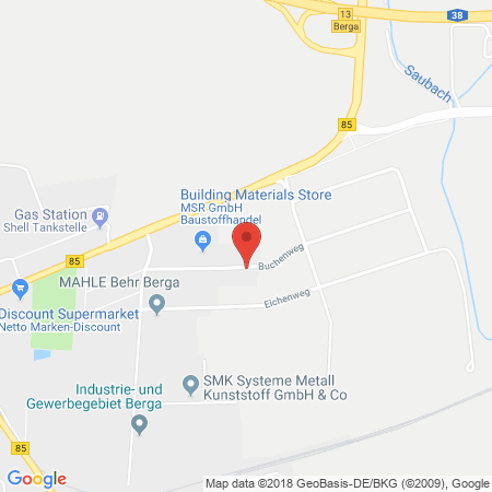 Standort der Tankstelle: Raiffeisen Tankstelle in 06536, Berga