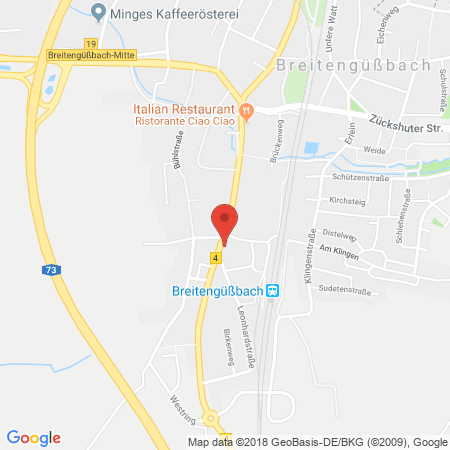 Position der Autogas-Tankstelle: Elo Breitengüßbach in 96149, Breitengüßbach