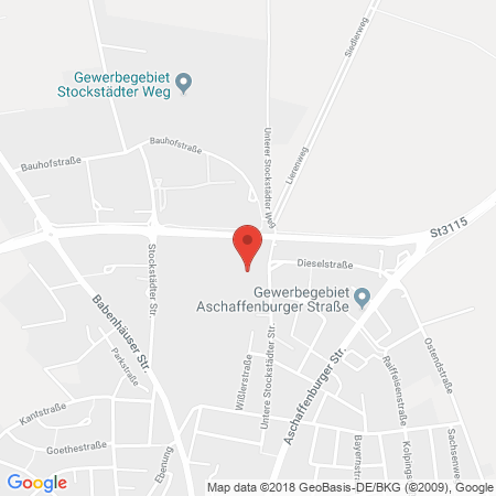 Position der Autogas-Tankstelle: Shell Tankstelle in 63762, Grossostheim