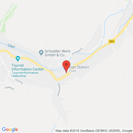 Position der Autogas-Tankstelle: Esso Tankstelle in 53940, Hellenthal