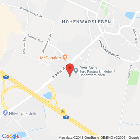 Position der Autogas-Tankstelle: Shell Tankstelle in 39326, Hohenwarsleben
