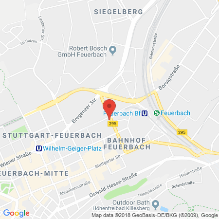 Position der Autogas-Tankstelle: Aral Tankstelle in 70469, Stuttgart
