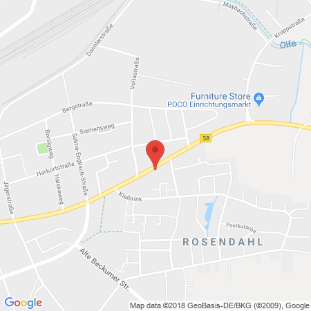 Position der Autogas-Tankstelle: Aral Tankstelle in 59229, Ahlen