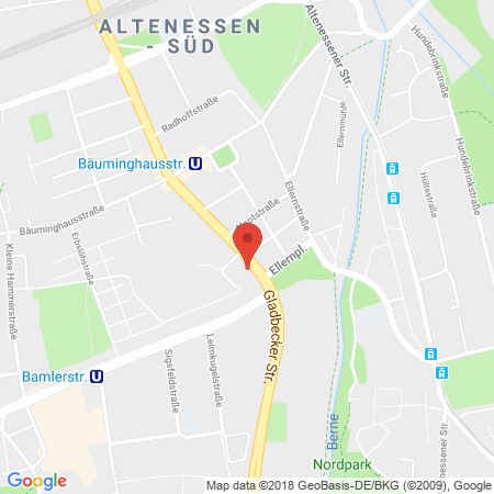 Position der Autogas-Tankstelle: Oil! Tankstelle Essen in 45326, Essen