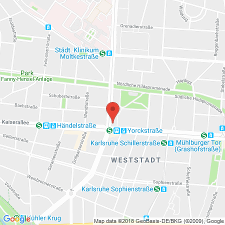 Standort der Tankstelle: ARAL Tankstelle in 76133, Karlsruhe