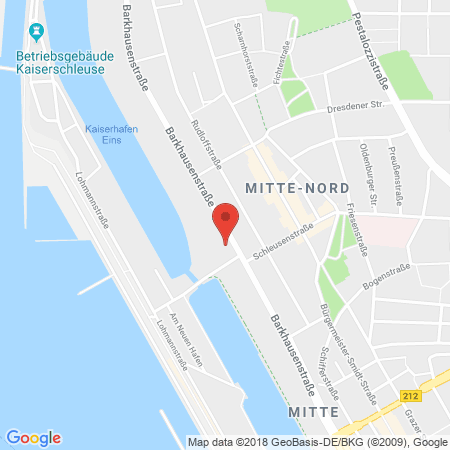 Position der Autogas-Tankstelle: Aral Tankstelle in 27568, Bremerhaven