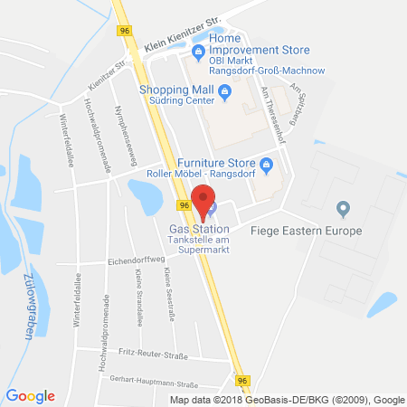 Position der Autogas-Tankstelle: Supermarkt-tankstelle Rangsdorf Birkenweg 1a in 15834, Rangsdorf