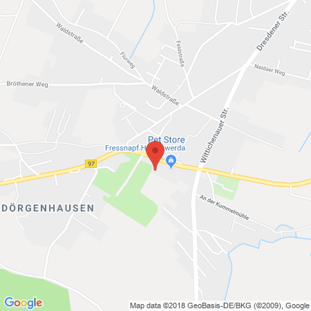 Position der Autogas-Tankstelle: Aral Tankstelle in 02977, Hoyerswerda