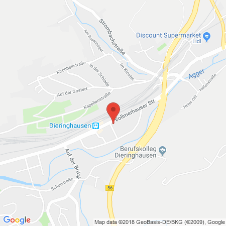 Position der Autogas-Tankstelle: Bell Oil in 51645, Gummersbach