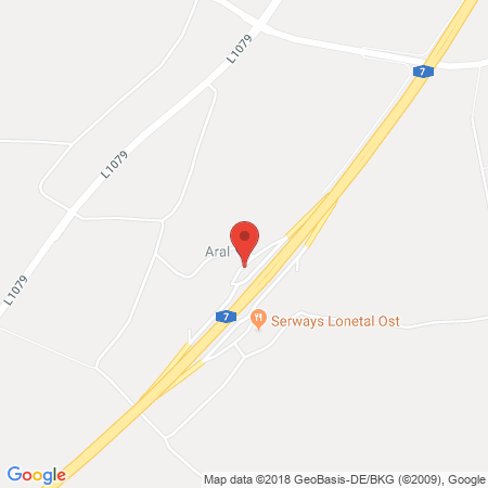 Position der Autogas-Tankstelle: Aral Tankstelle, Bat Lonetal West in 89537, Giengen