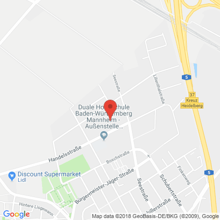 Position der Autogas-Tankstelle: Shell Tankstelle in 69214, Eppelheim