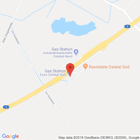 Position der Autogas-Tankstelle: Esso Tankstelle in 27419, Sittensen