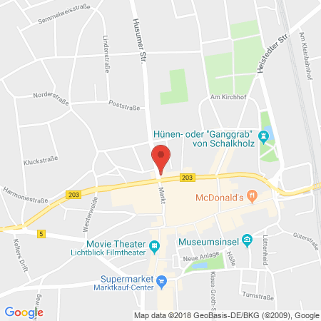 Position der Autogas-Tankstelle: ESSO Station Pusch in 25746, Heide