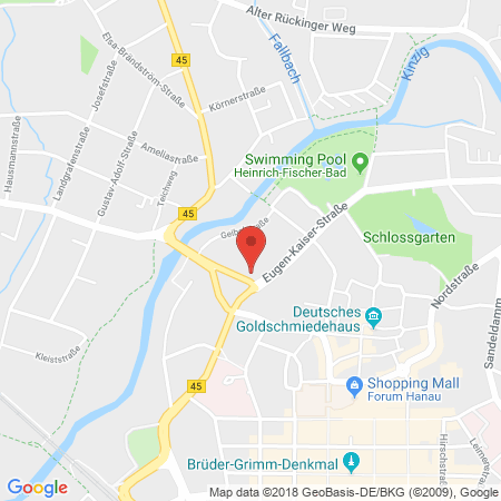 Position der Autogas-Tankstelle: Esso Tankstelle in 63450, Hanau