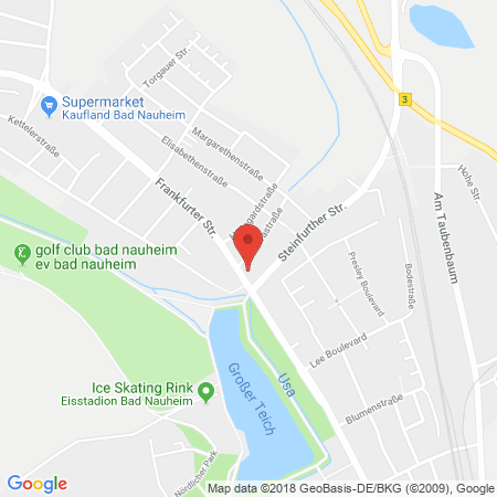 Position der Autogas-Tankstelle: Shell Tankstelle in 61231, Bad Nauheim