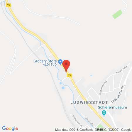 Position der Autogas-Tankstelle: Bft Tankstelle in 96337, Ludwigsstadt