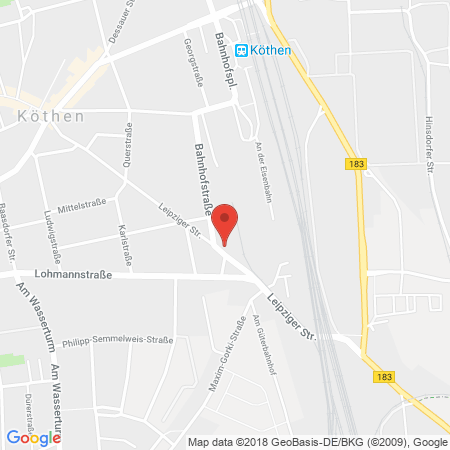 Position der Autogas-Tankstelle: JET Tankstelle in 06366, Koethen