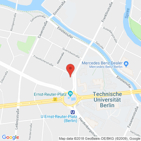 Position der Autogas-Tankstelle: Berlin, Fraunhofer Straße 33-36 in 10587, Berlin