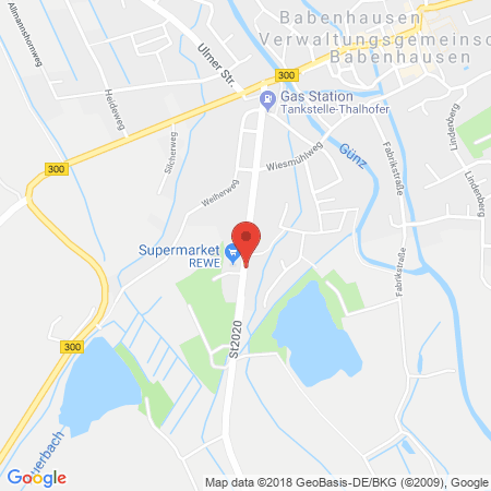 Position der Autogas-Tankstelle: Shell Tankstelle in 87727, Babenhausen